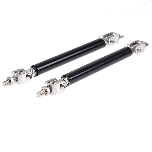 10CM Black Universal Car Front Bumper Lip Splitter Rod Strut Tie Bar Support ah