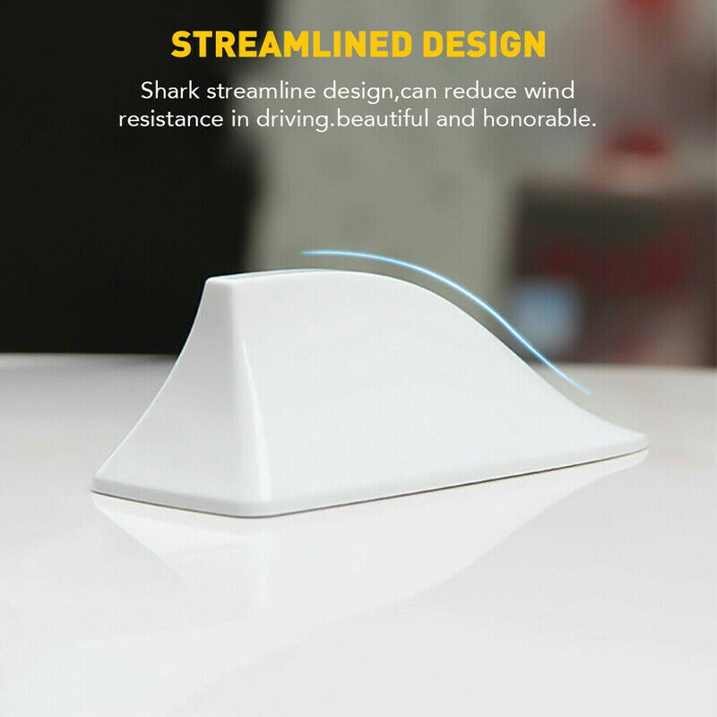White Car SUV Roof Shark Fin Antenna Radio Signal AM FM Aerials For VW BMW HOT