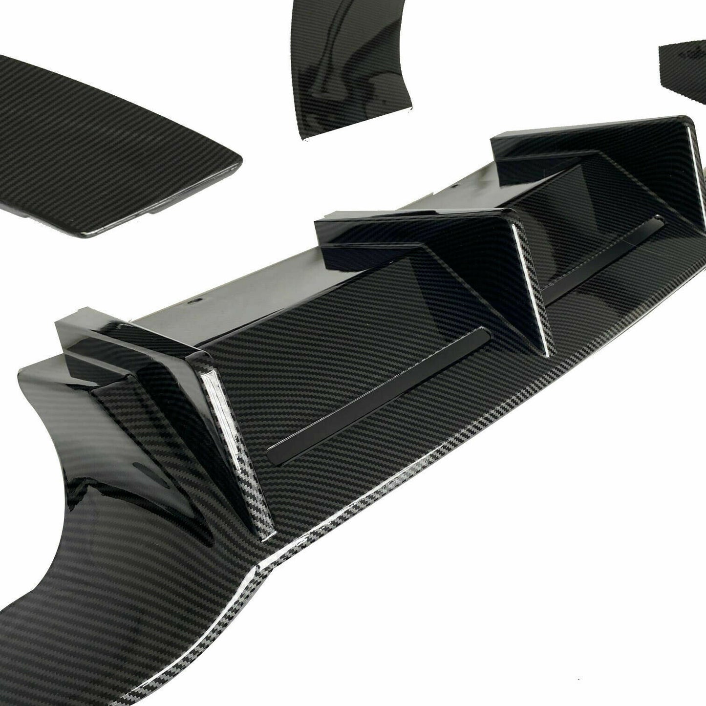 FOR BMW F87 M2 REAR DIFFUSER SPLITTER VALANCE 3PC MTC STYLE 2015+ CARBON LOOK