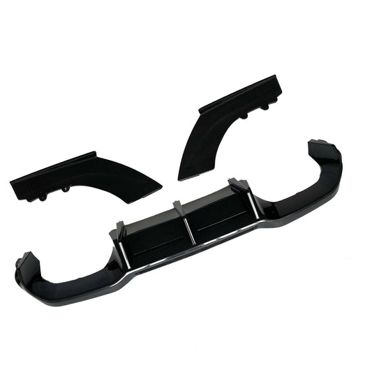 FOR BMW F87 M2 REAR DIFFUSER SPLITTER VALANCE 3PC MTC STYLE 2015+ CARBON LOOK