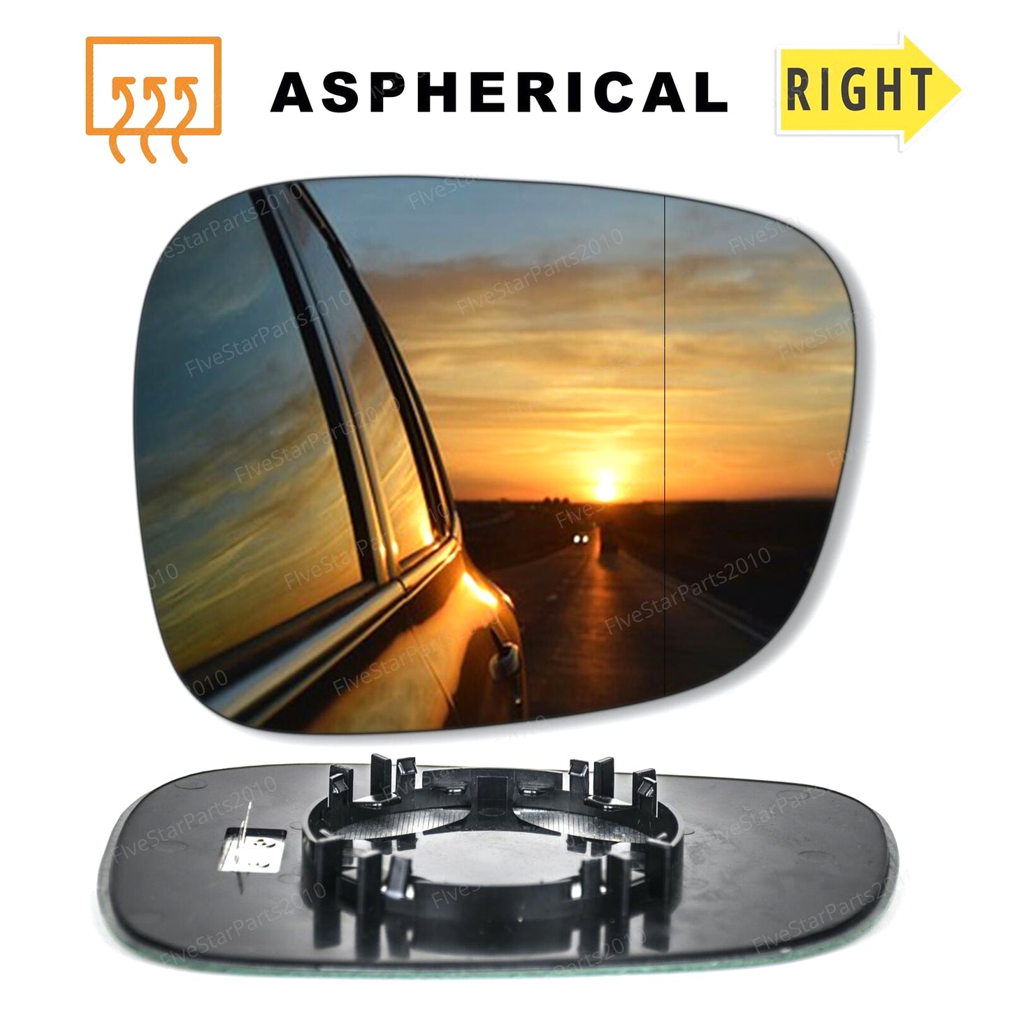 Right Driver side Wide Angle Wing mirror glass for BMW X3 F25 2010-2014 Heated