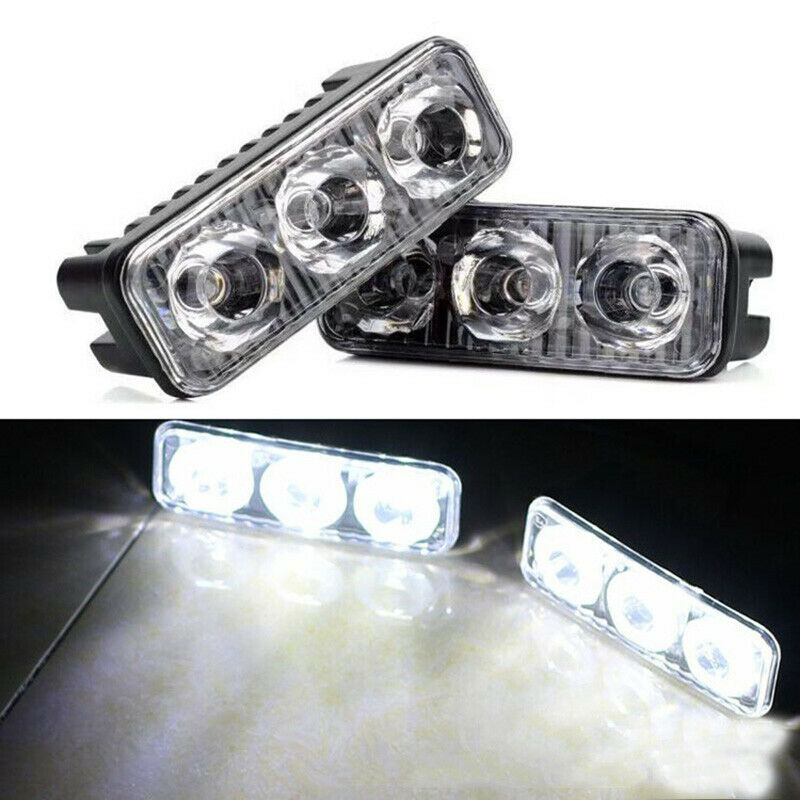 3.5" Set 3 LED Super White High Power Car DRL Daytime Running Lights Fog Lamps