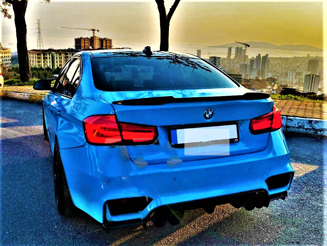 BMW M Sport 3 Series M3 F30 F80 Gloss Black M4 Style Boot Lip Spoiler 2011-2019