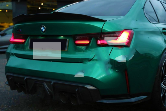 BMW M Sport 3 Series M3 G20 G80 Gloss Black High Kick PSM Ducktail Spoiler