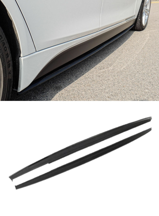 BMW 3 SERIES F30 F31 M PERFORMANCE STYLE SIDE SKIRT EXTENSION BLADES MATTE BLACK