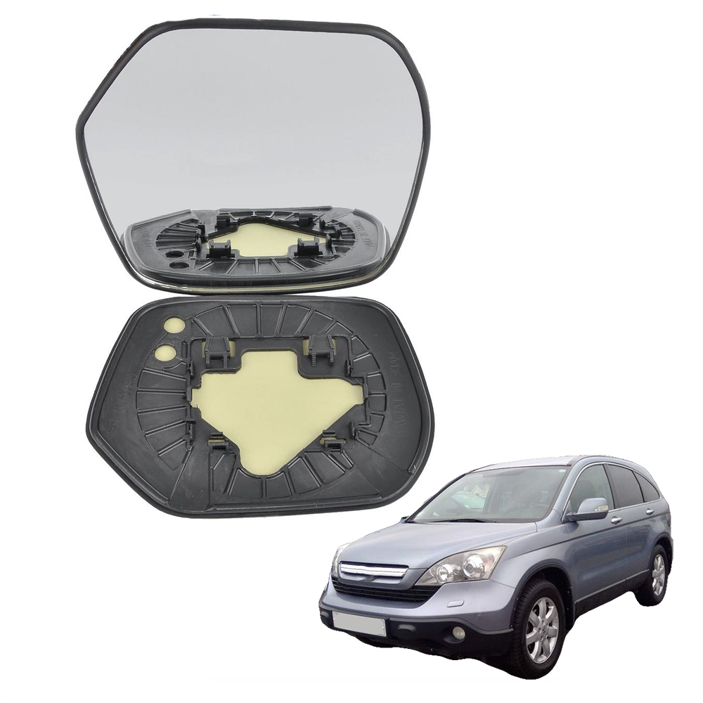 Right Driver side Convex Wing mirror glass for Honda CR-V 2007-11 (Square Clip)