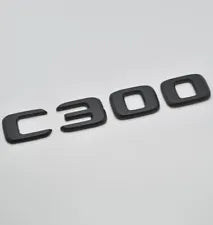For Mercedes Benz C300 Matt Black Rear Boot Trunk Letter Number Badge Emblem