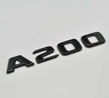 For Mercedes Benz A200 Gloss Black Rear Boot Trunk Letter Number Badge Emblem