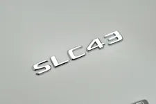 For Mercedes Benz SLC43 Chrome Silver Rear Boot Trunk Letter Number Badge Emblem