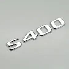For Mercedes Benz S400 Chrome Silver Rear Boot Trunk Letter Number Badge Emblem