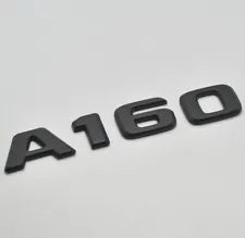 For Mercedes Benz A160 Matt Black Rear Boot Trunk Letter Number Badge Emblem