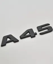 For Mercedes Benz A45 Matt Black Rear Boot Trunk Letter Number Badge Emblem