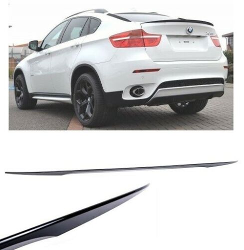 BMW X6 E71 & X6M M PERFORMANCE BOOT TRUNK LIP SPOILER GLOSS BLACK PLASTIC UK