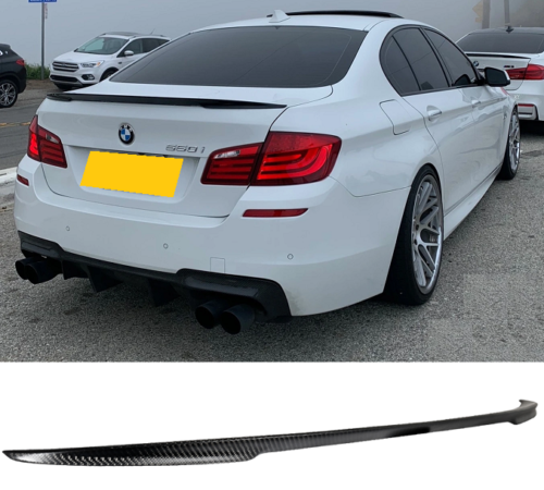 BMW 5 series F10 & M5 4dr M performance carbon fibre rear boot trunk lip spoiler
