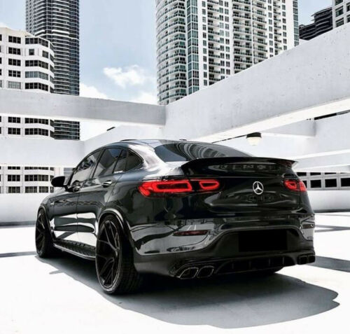 MERCEDES GLC C253 COUPE REAR TRUNK BOOT SPOILER C63 STYLE LIP GLOSS BLACK COLOR