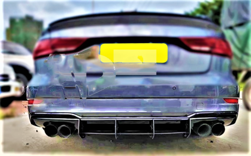 Audi S3 8V Saloon Rear Blade Style Diffuser 2017-2020 Spoiler Body Kit A3 RS3