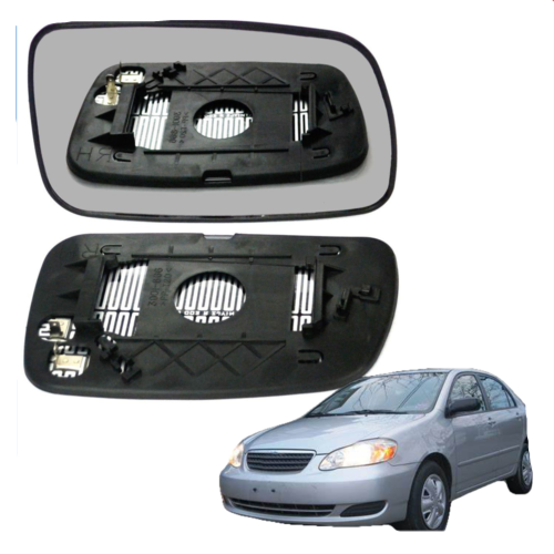 Right Driver side Convex Wing mirror glass for Toyota Corolla 04-07 Heated