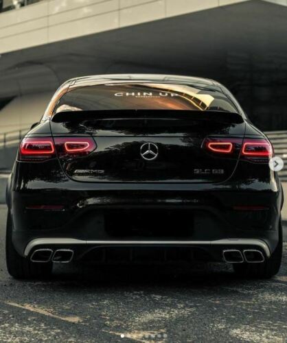 MERCEDES GLC C253 COUPE REAR TRUNK BOOT SPOILER C63 STYLE LIP GLOSS BLACK COLOR