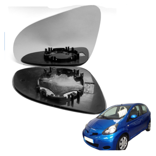 Left Passenger side wing mirror glass for Toyota Aygo 2014-21 heated