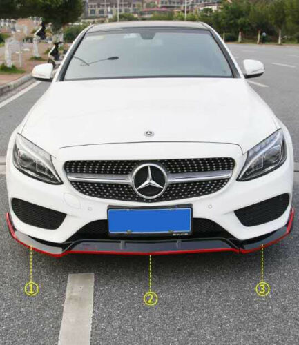 MERCEDES C CLASS W205 SPORT LOOK FRONT SPLITTER LIP CARBON LOOK 2019+ OEM FIT