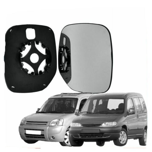 Right Driver side wing mirror glass for Citroen Berligo 1996-2008