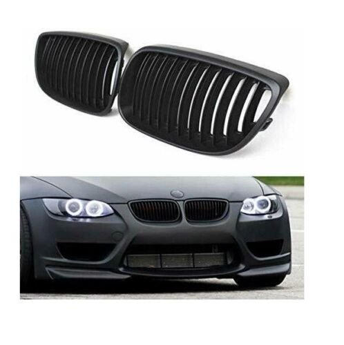 BMW E92 E93 06-10 & M3 MATTE BLACK M PERFORMANCE FRONT KIDNEY GRILLES GRILLS