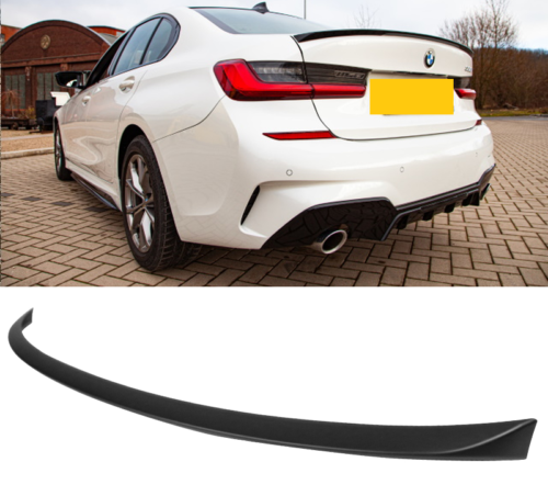 BMW G20 saloon 4dr matte black M performance style rear boot lip trunk spoiler