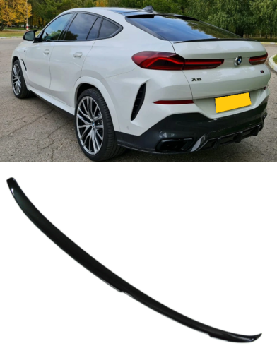 BMW X6 G06 X6M F96 M PERFORMANCE LOOK BOOT TRUNK LIP SPOILER MATTE BLACK PLASTIC