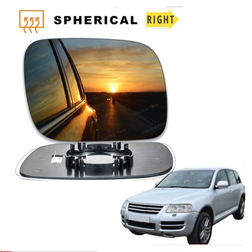 Right Driver side wing mirror glass for VW Touareg 2002-2006 Heated