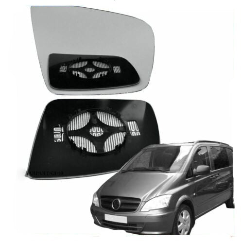 Right Driver side wing mirror glass for Mercedes Vito 2010-2014 Heated