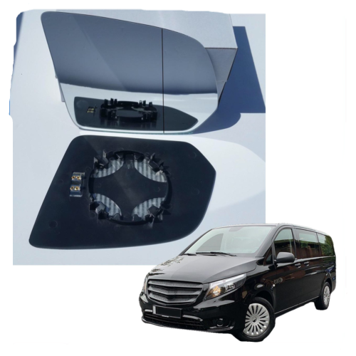 Mercedes Vito 3 Right Driver side wing mirror glass 2015-22 wide angle heated