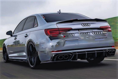 Audi RS4 Look A4 S4 RS4 B9 Saloon Gloss Black M4 Style Boot Lip Spoiler 2016 plus