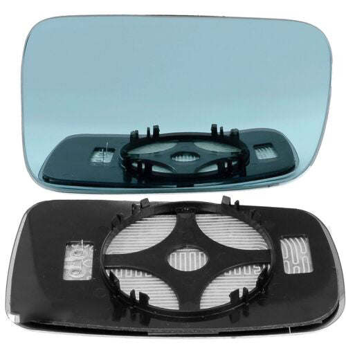 Right Driver side wing mirror glass for BMW 7 series 2002-2008 heated Blue