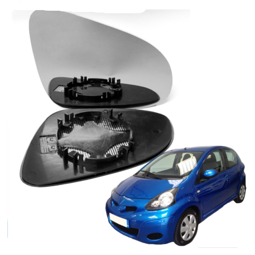 Right Driver side wing mirror glass for Toyota Aygo 2014-21 heated