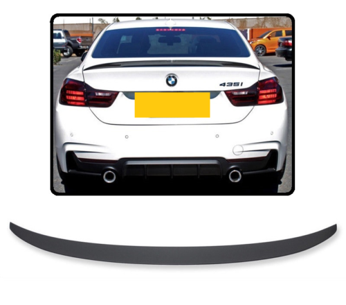 BMW 4 series F32 2 door coupe matte black M performance rear boot lip spoiler
