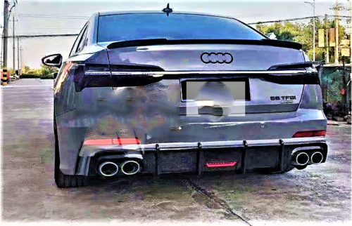 Audi RS6 Look A6 S6 RS6 C8 Saloon Gloss Black M4 Style Boot Lip Spoiler 2018+