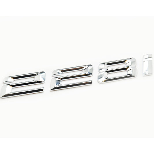 BMW 228i Badge Emblem Letter 2 Series Rear Boot Lid Trunk Chrome Silver