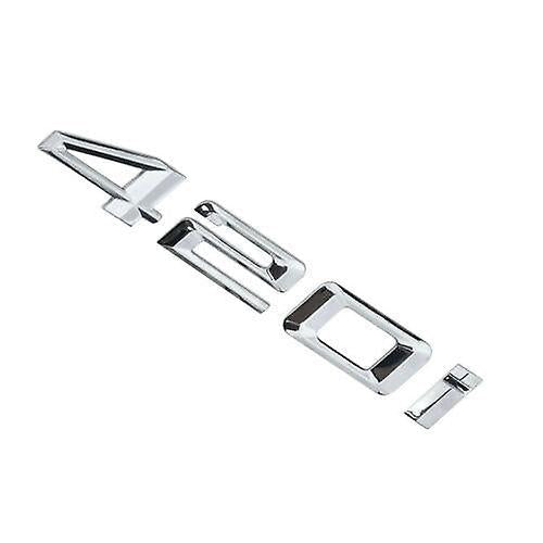 BMW 420i Badge Emblem Letter 4 Series Rear Boot Lid Trunk Chrome Silver