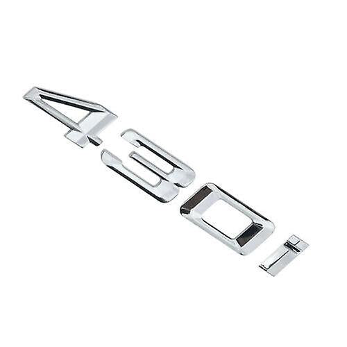 BMW 430i Badge Emblem Letter 4 Series Rear Boot Lid Trunk Chrome Silver