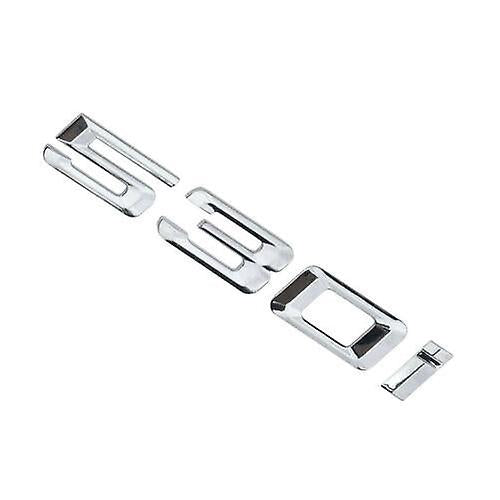 BMW 530i Badge Emblem Letter 5 Series Rear Boot Lid Trunk Chrome Silver