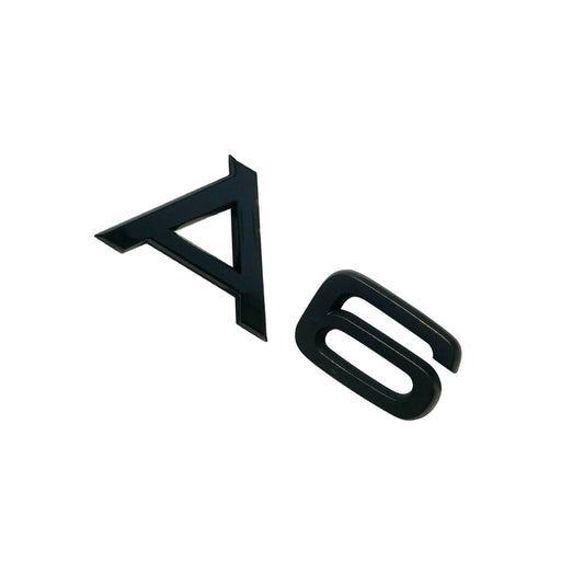Audi A6 Rear Matte Black Lettering for Boot Lid Trunk Badge Emblem Matt