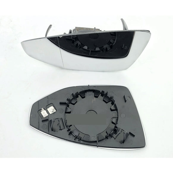 for Audi A8 2018 to 2020 Wing Mirror Glass Heated with Base LEFT HAND UK Passenger Side Door
