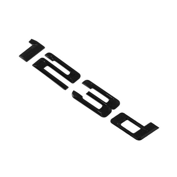 BMW 123d Badge Emblem Letter 1 Series Rear Boot Lid Trunk Gloss Black