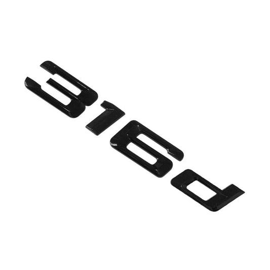 BMW 316d Badge Emblem Letter 3 Series Rear Boot Lid Trunk Gloss Black