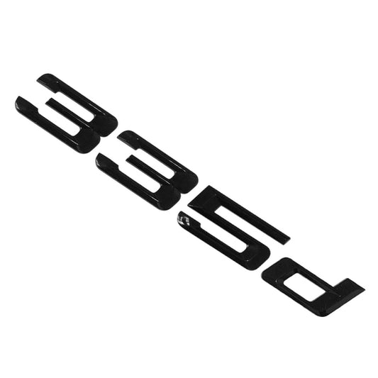 BMW 3 Series 335d Rear Gloss Black Letter Number Badge Emblem for Boot Lid Trunk
