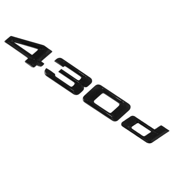 BMW 4 Series 430d Rear Gloss Black Letter Number Badge Emblem for Boot Lid Trunk