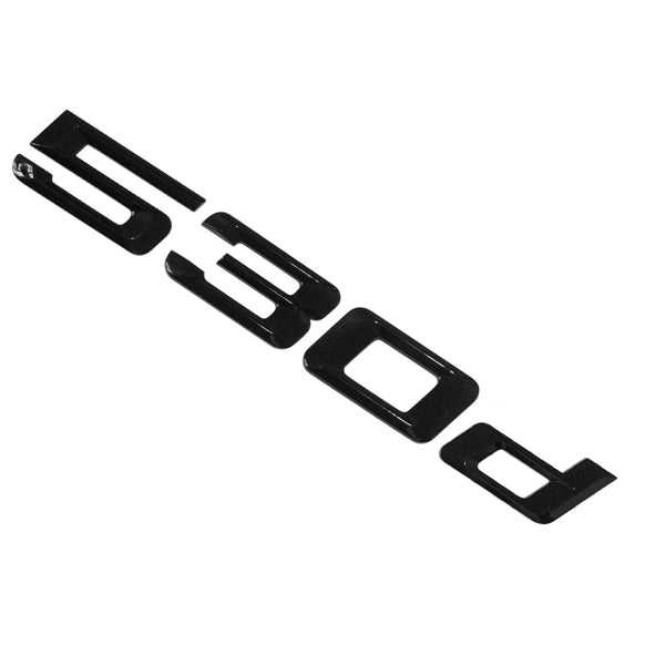 BMW 5 Series 530d Rear Gloss Black Letter Number Badge Emblem for Boot Lid Trunk