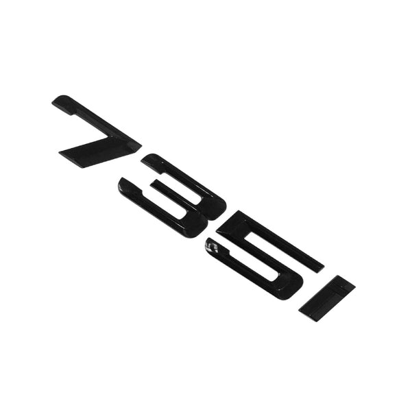 BMW 7 Series 735i Rear Gloss Black Letter Number Badge Emblem for Boot Lid Trunk