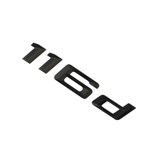BMW 1 Series 116d Rear Matt Black Letter Number Badge Emblem for Boot Lid Trunk
