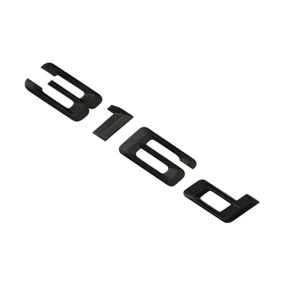 BMW 3 Series 316d Rear Matt Black Letter Number Badge Emblem for Boot Lid Trunk